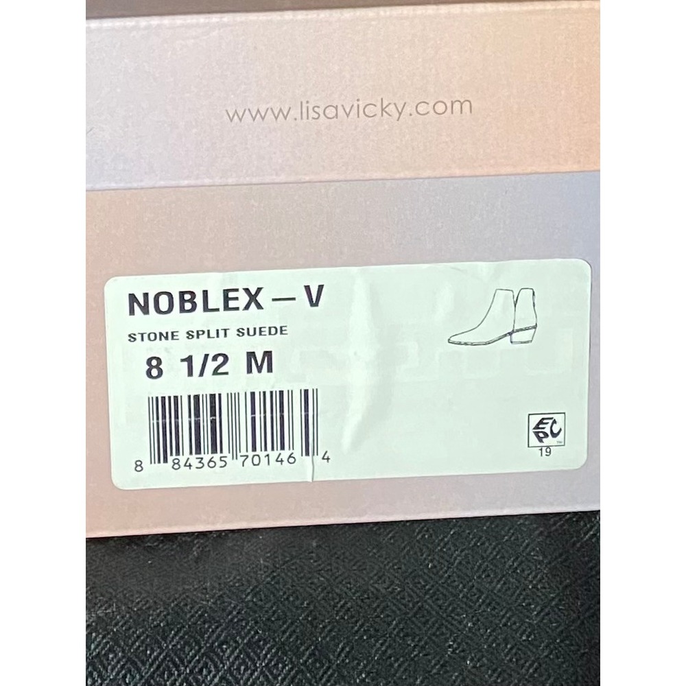 Lisa Vicky Noblex-V Stone Split Suede Ankle Boots Grey Pointed Toe Size 8.5 NEW - Picture 11 of 11